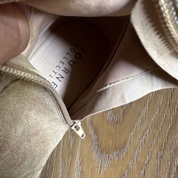 Journee Collection Hartly Fringed Extra Wide Calf Boot In Taupe - Picture 9 of 9